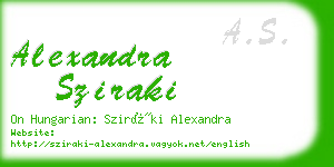 alexandra sziraki business card